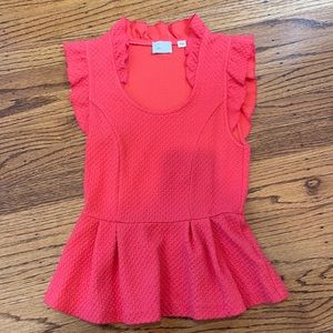 Anthropologie peplum top. 21" L